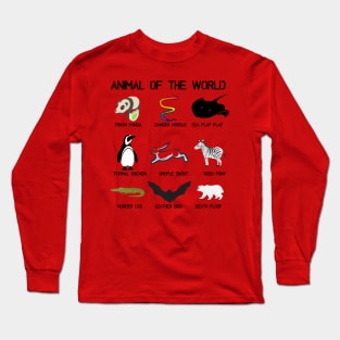 Animals of the world Gift T-shirt For Nature Wild Lovers Long Sleeve T-Shirt